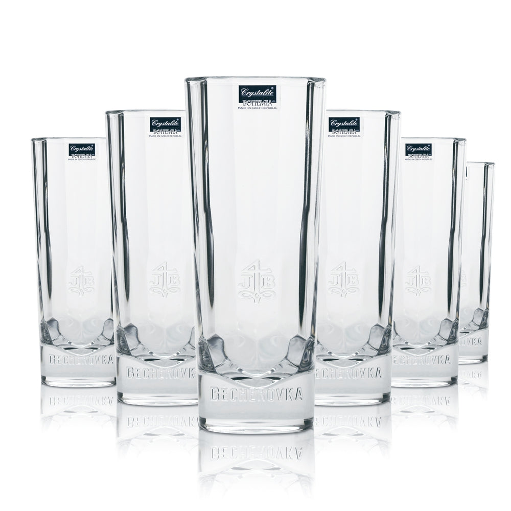 6 verres à vodka Becherovka en cristal 300 ml