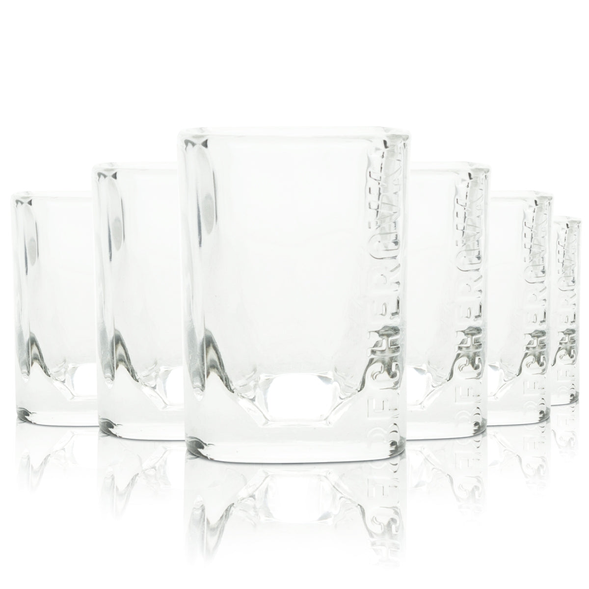 6x Becherovka Vodka Verre 4cl Verres à shot Verres à schnaps Stamper Gastro Chêne