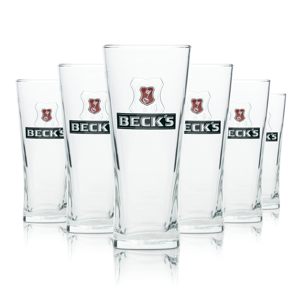 6 verres à bière Becks 0,2 l Verres à bière Henry Verres Tasses Logo en relief
