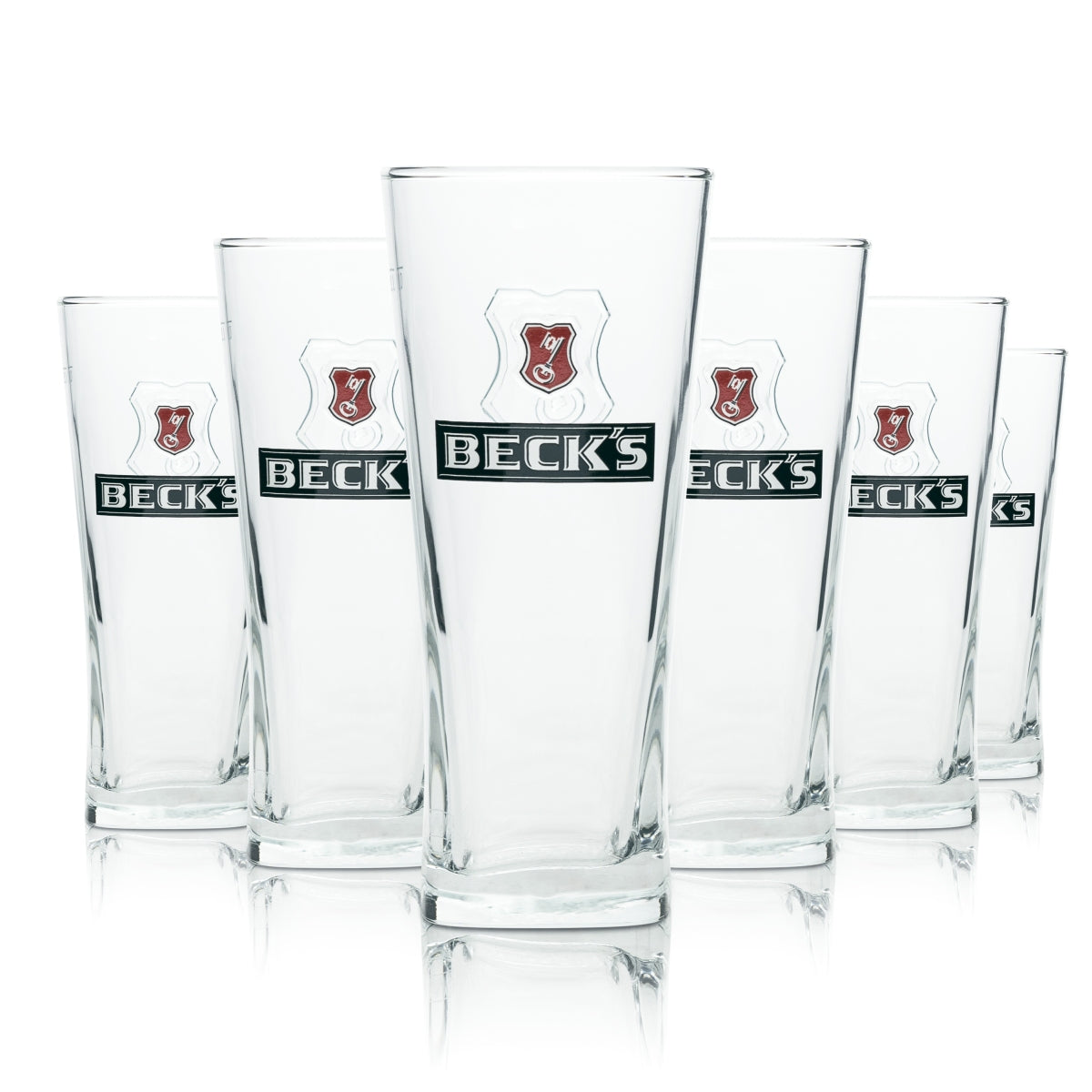 6 verres à bière Becks 0,2 l Verres à bière Henry Verres Tasses Logo en relief