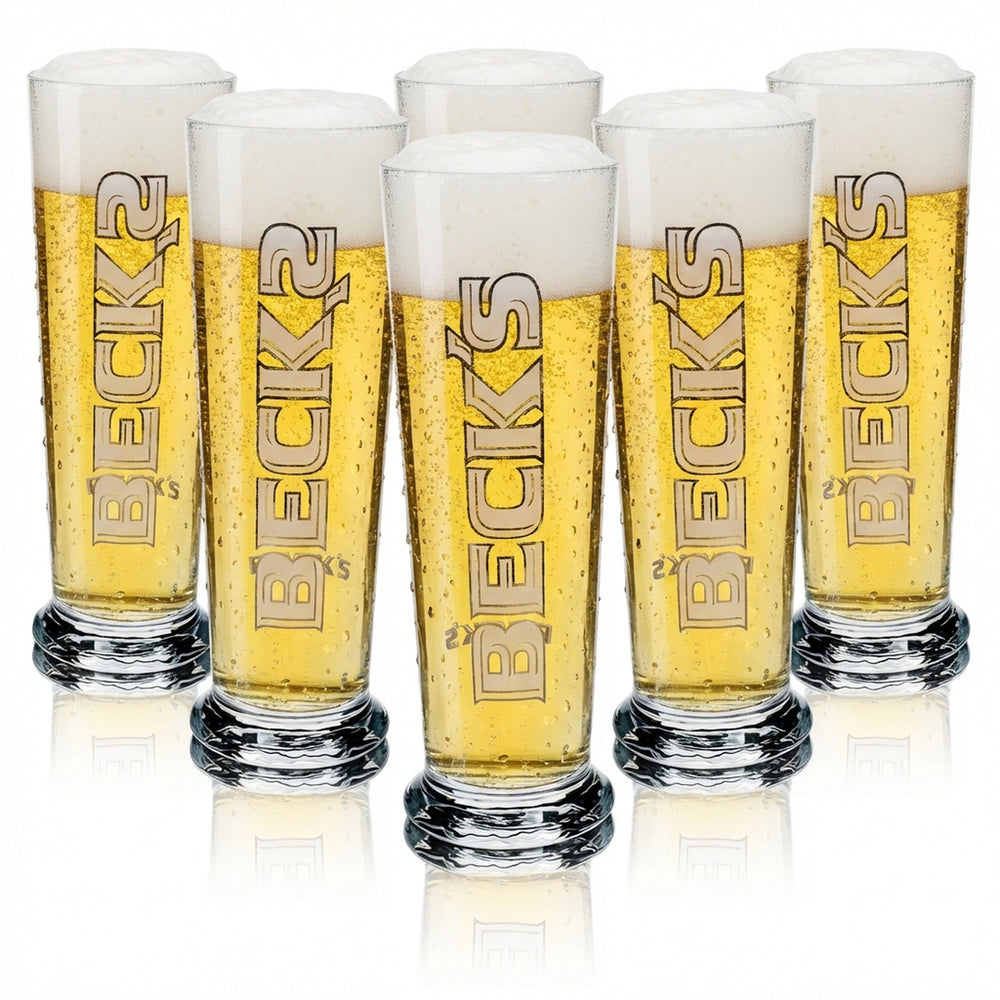 6 verres à bière Becks 0,4 l Seattle Sahm