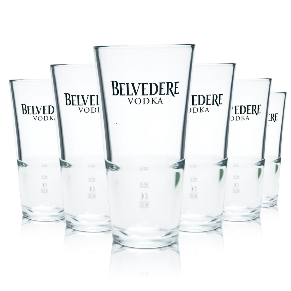 6x Verre à vodka Belvedere 0,376 l Verre à long drink Verre à cocktail Verres Highball Chêne