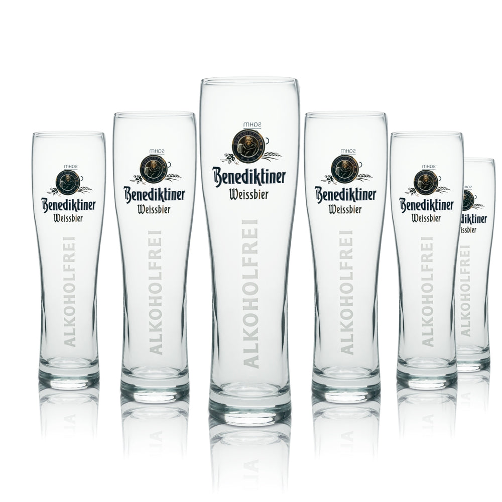 6 verres à bière Benediktiner 0,5 l, blé, sans alcool, Sahm Madison