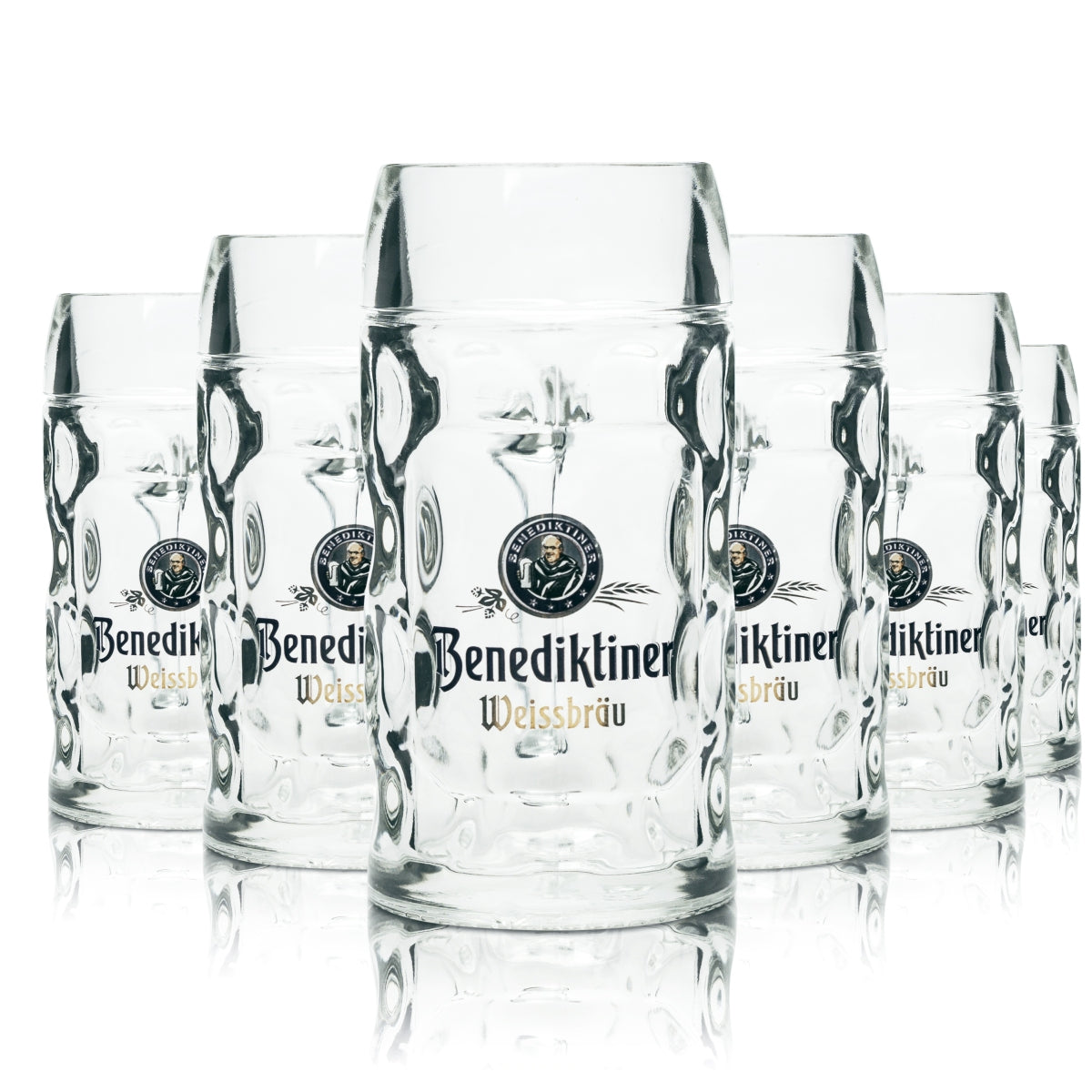 6 verres à bière Benediktiner Weissbräu 0,3 l, chope Isar Seidel avec anse – Vue 2