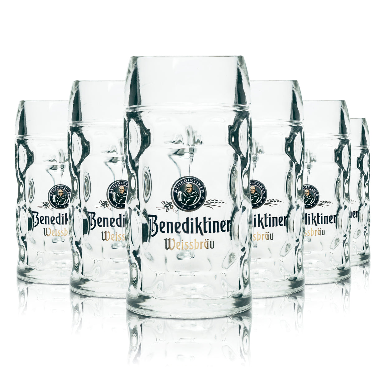 6 verres à bière Benediktiner Weissbräu 0,3 l, chope Isar Seidel avec anse – Vue 5