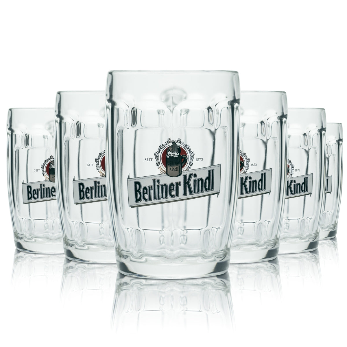 6 verres Berliner Kindl 0,3 l, forme chope, brasserie Pilsener Gastro
