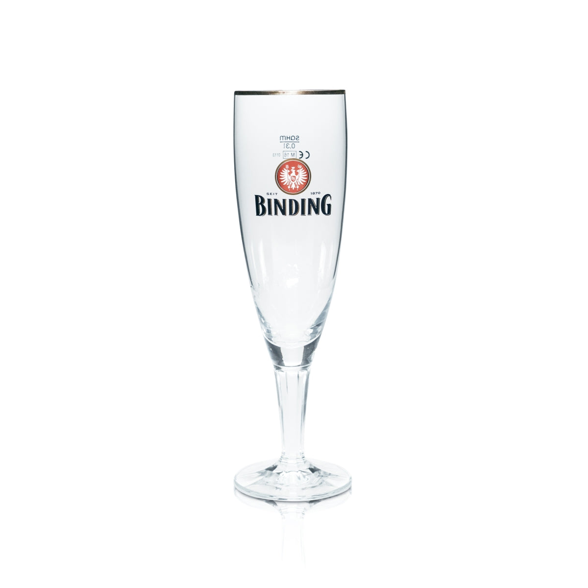 6 verres à bière 0,3 l avec bord doré, forme tulipe, pour bars, brasseries et cafés – Vue 3