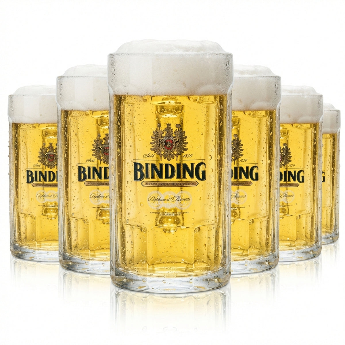 6x verre à bière Binding 0,4 l chope Humpen Seidel verres Gastro Kneipe diplôme Pils