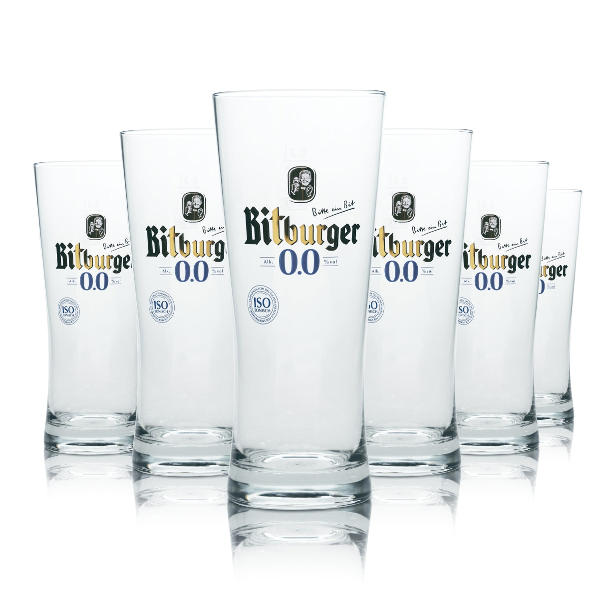 6 verres à bière Bitburger 0,3 l, forme tulipe, sans alcool, pour la restauration – Vue 2
