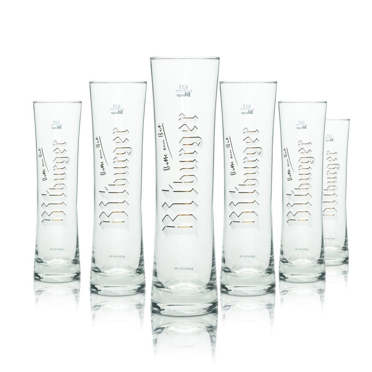 6 verres à bière Bitburger 0,3 l Sahm Willi Verres Pils Tumbler Coupe Tulipe