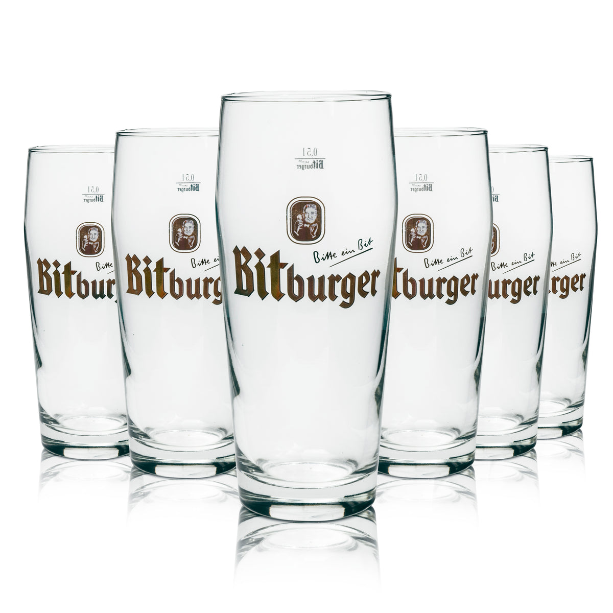 6 verres à bière Bitburger de 0,5 l « Willibecher » – Vue 4