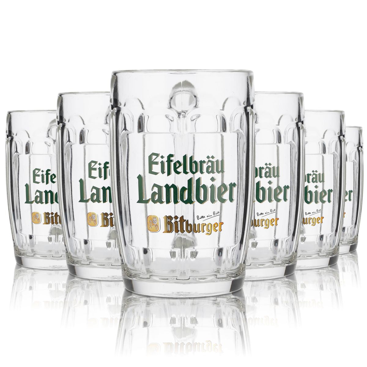 6x Bitburger verre 0,3l chope de bière Eifelbräu Landbier Humpen Seidel verres Set Bräu