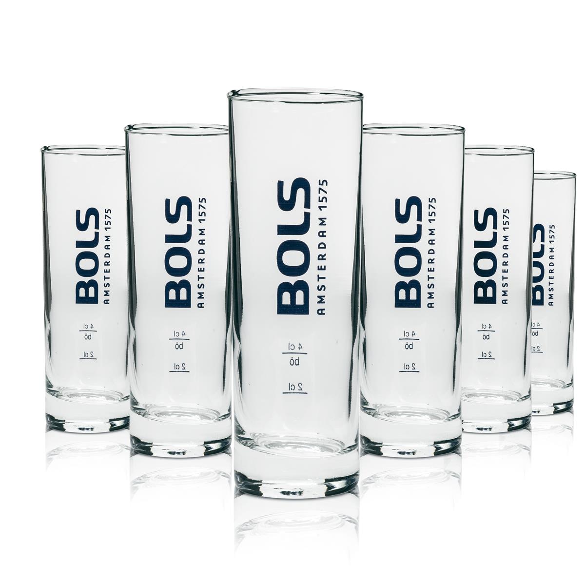 6x Bols Verre à liqueur Longdrink rond fin