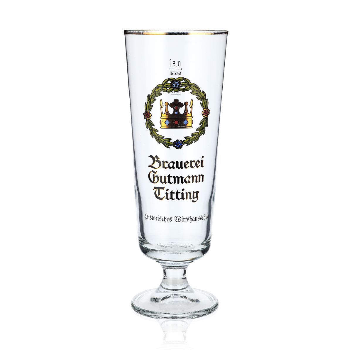 6 verres à bière Gutmann Titting de 0,5 l avec couronne et bec verseur – Vue 2