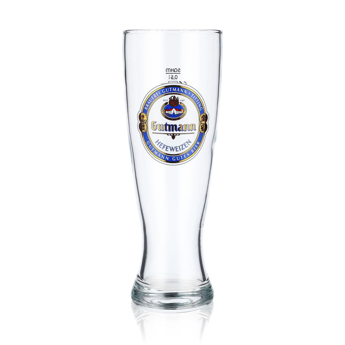 6 verres à bière Gutmann Titting 0,5 l Verre à bière blanche Logo bleu Obersee – Vue 2