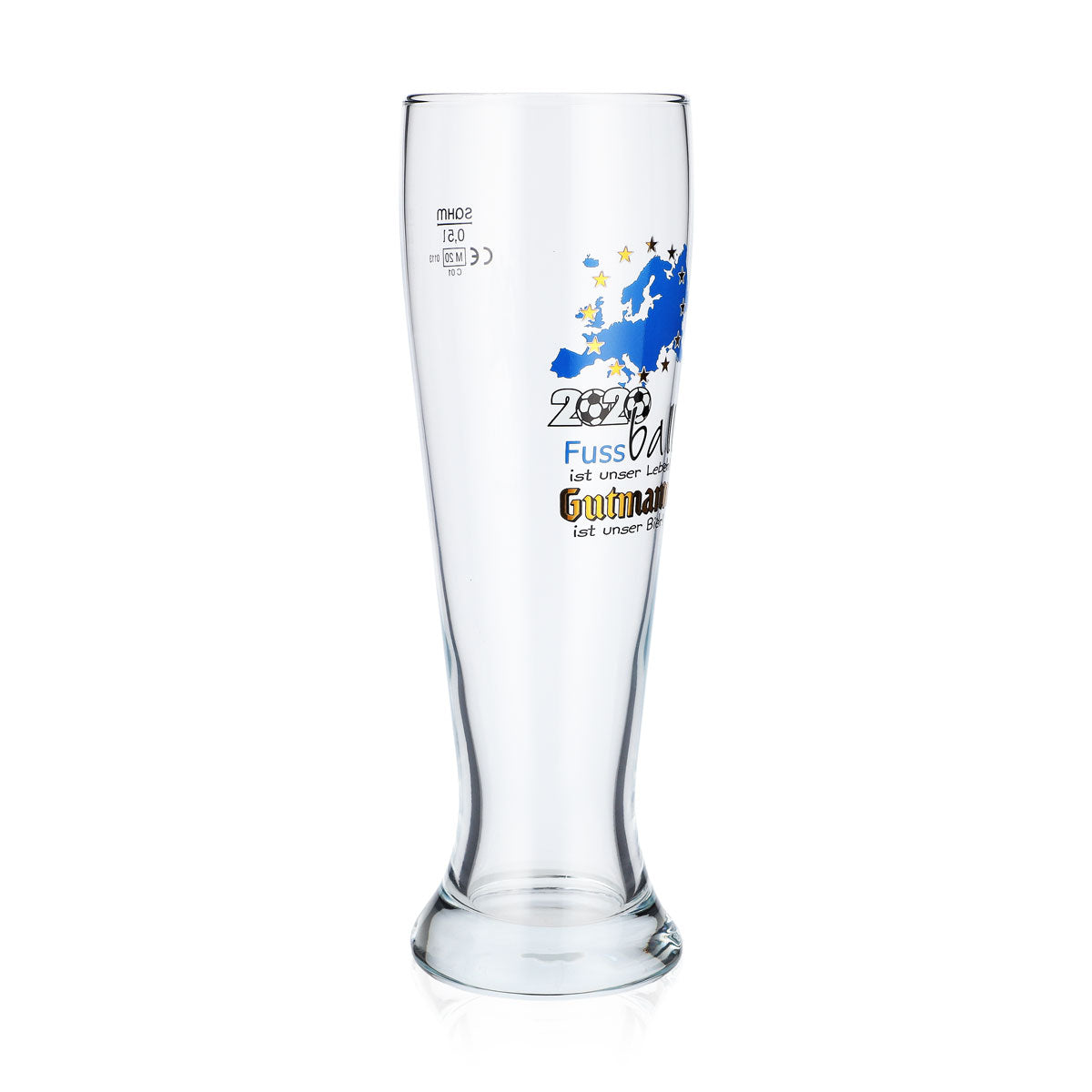 6 verres à bière Gutmann Titting 0,5 l Verre à bière blanche Football 2020 – Vue 3