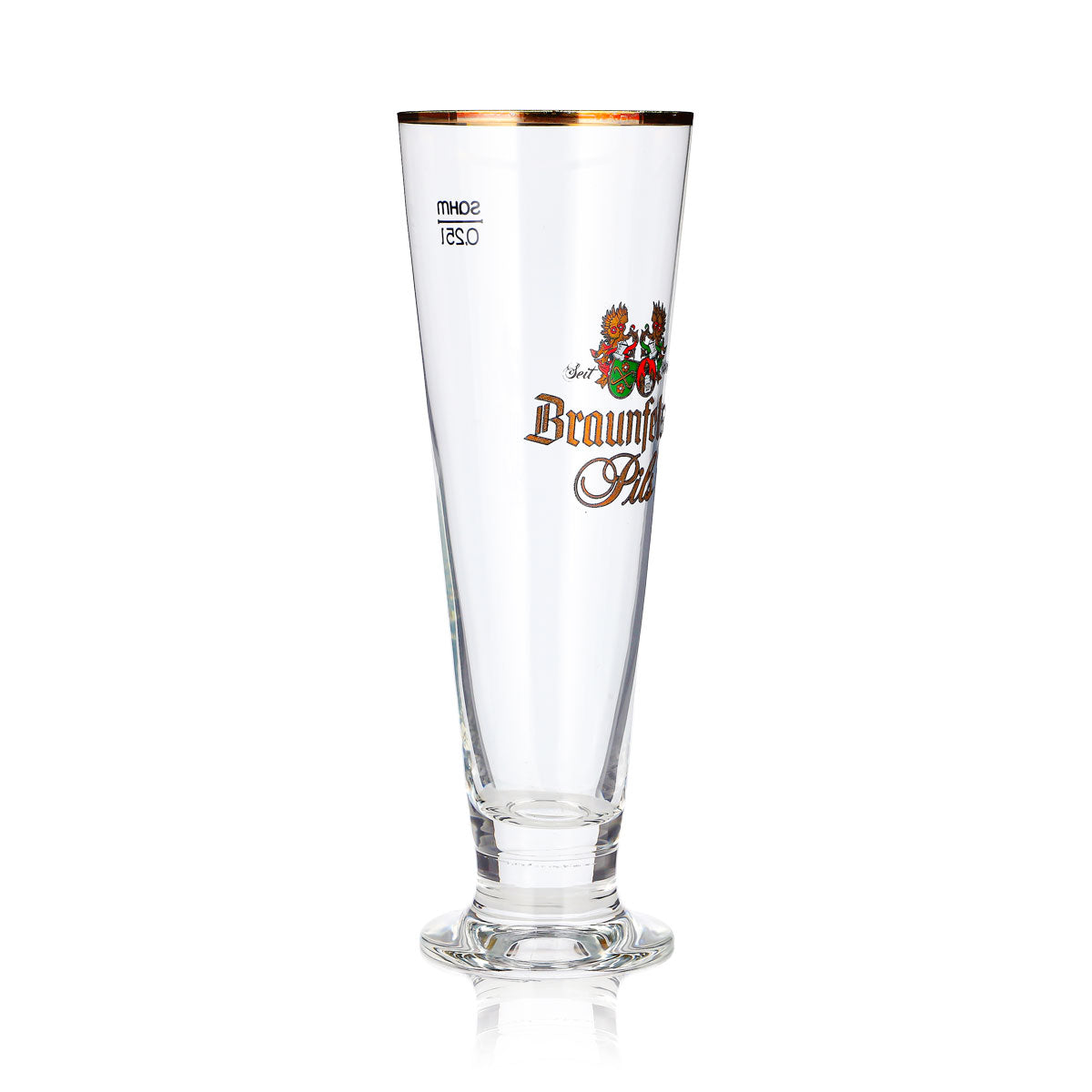 6 verres à bière Braunfelser de 0,25 l, forme coupe, bord doré, Pils Sahm (lot de 6) – Vue 4