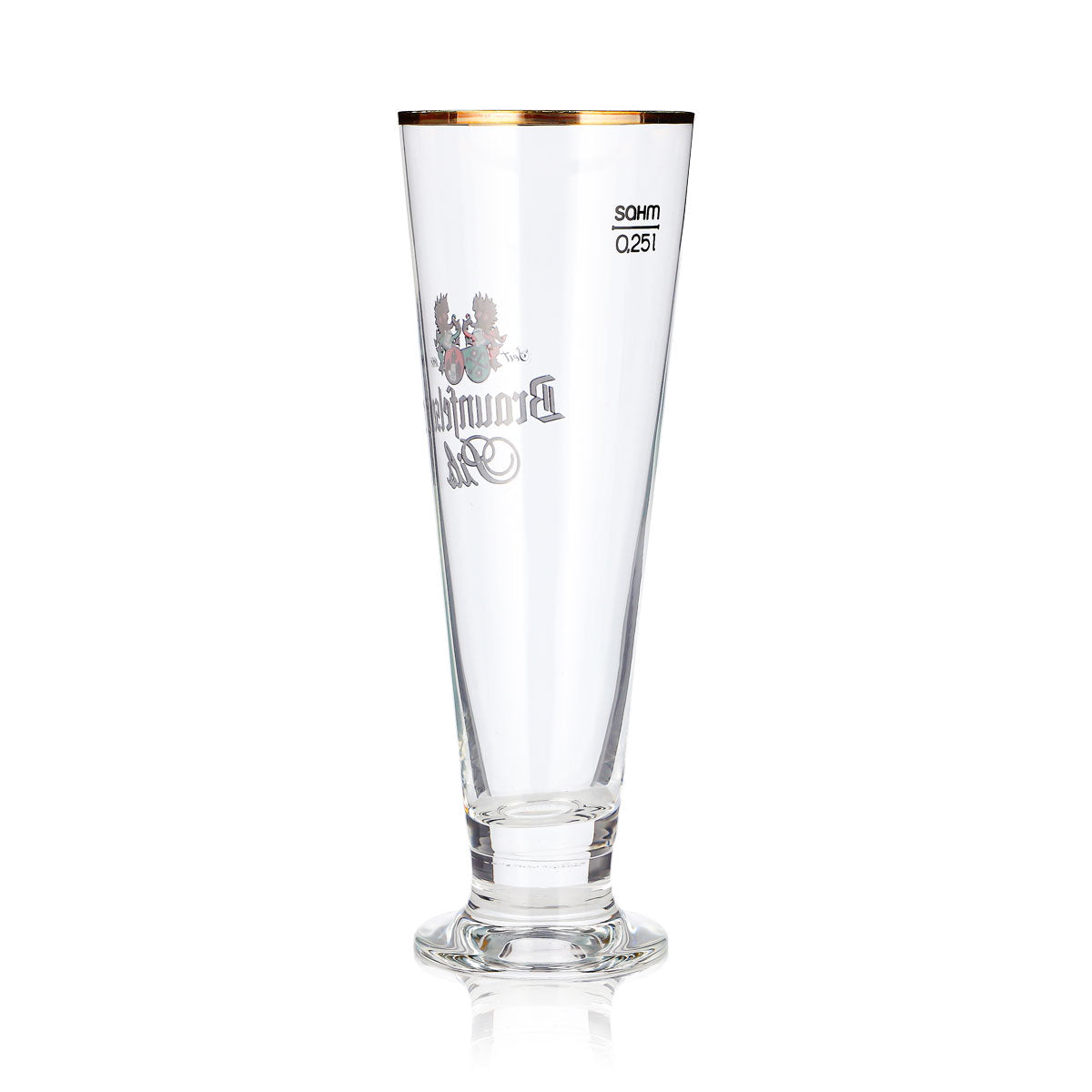 6 verres à bière Braunfelser de 0,25 l, forme coupe, bord doré, Pils Sahm (lot de 6) – Vue 5