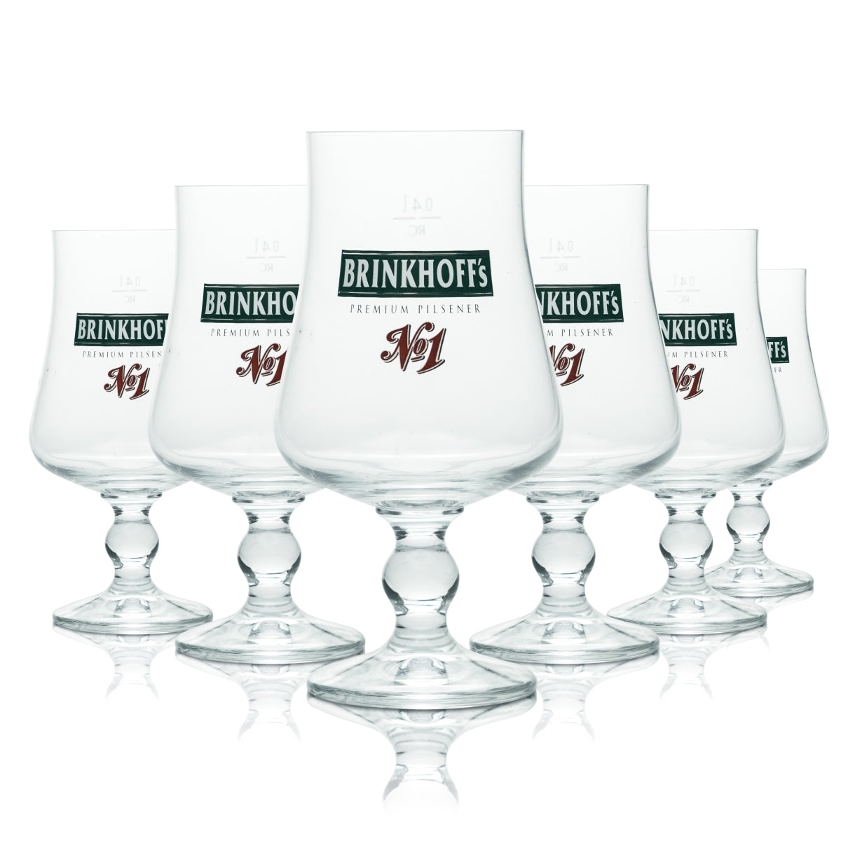 6 verres Brinkhoffs 0,4 l Pilsener Tulipe Verres à bière Calibrés pour la restauration Brasserie
