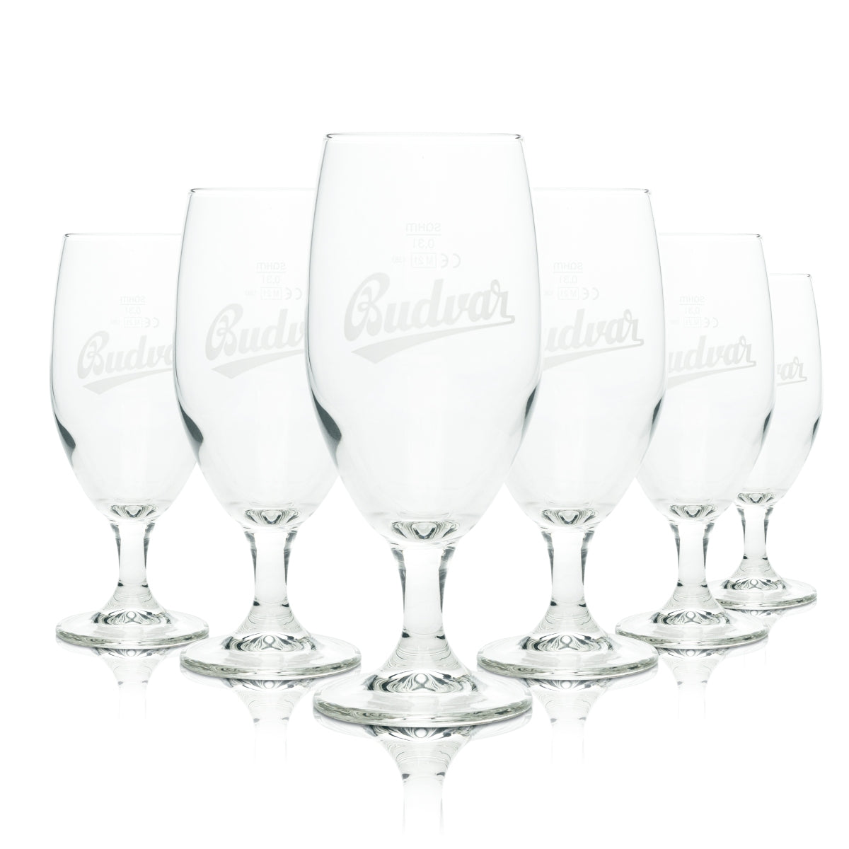 6 verres à bière Budweiser 0,3 l Pokal Budvar Vienna Sahm Tulpe Brasserie Verres à bière Bar