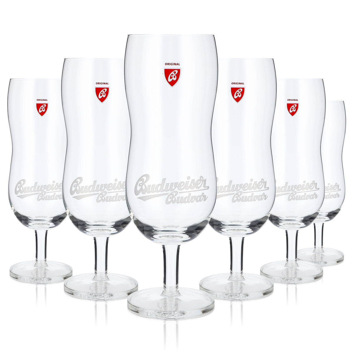 6 verres à bière Budweiser 0,4 l Verres à bière en forme de coupe Verres profilés – Vue 5