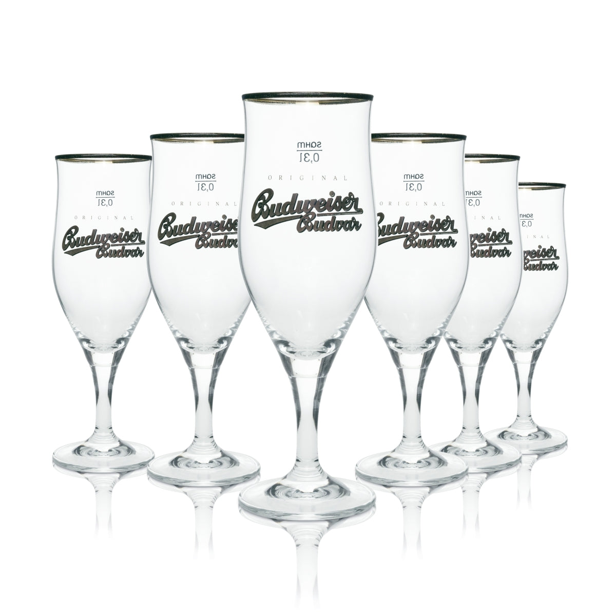 6 verres à bière Budweiser Original Budweiser Budvar 0,3 l Sahm