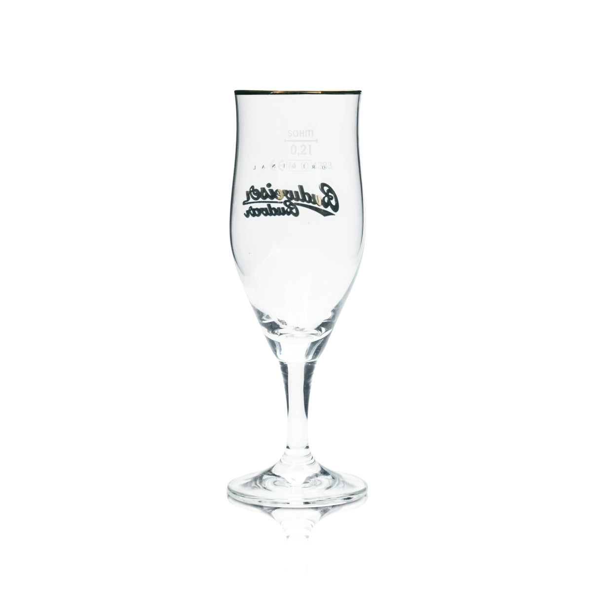 6 verres Budweiser 0,2 l, forme tulipe, bord doré, verres à bière Budvar Czech Lager Pils – Vue 3