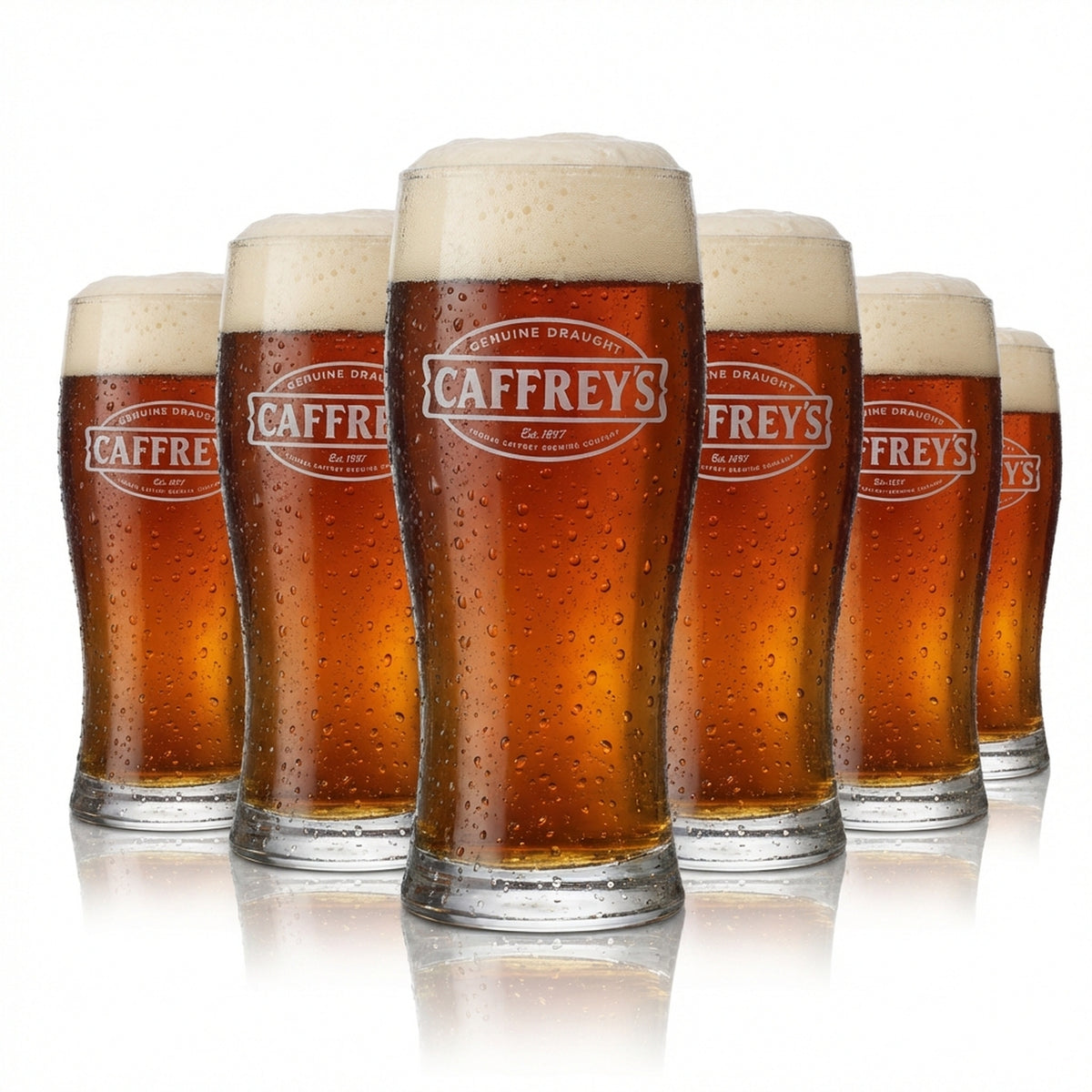 6 verres Caffreys 0,4 l Willibecher Pint Verres à bière Set Irish Brewery Draught Beer