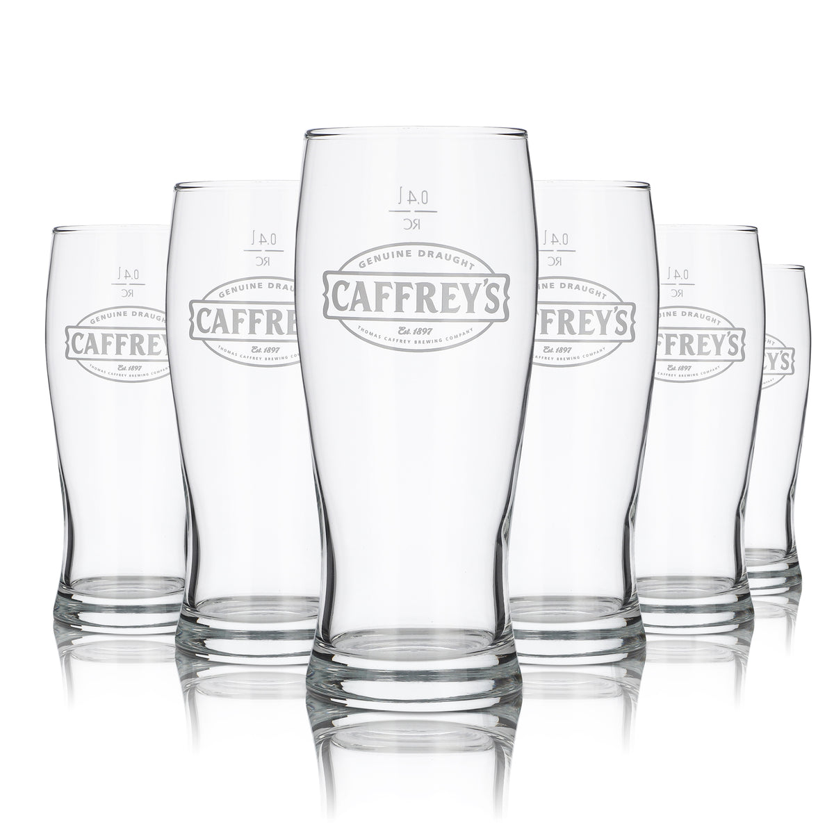 6 verres Caffreys 0,4 l Willibecher Pint Verres à bière Set Irish Brewery Draught Beer – Vue 5