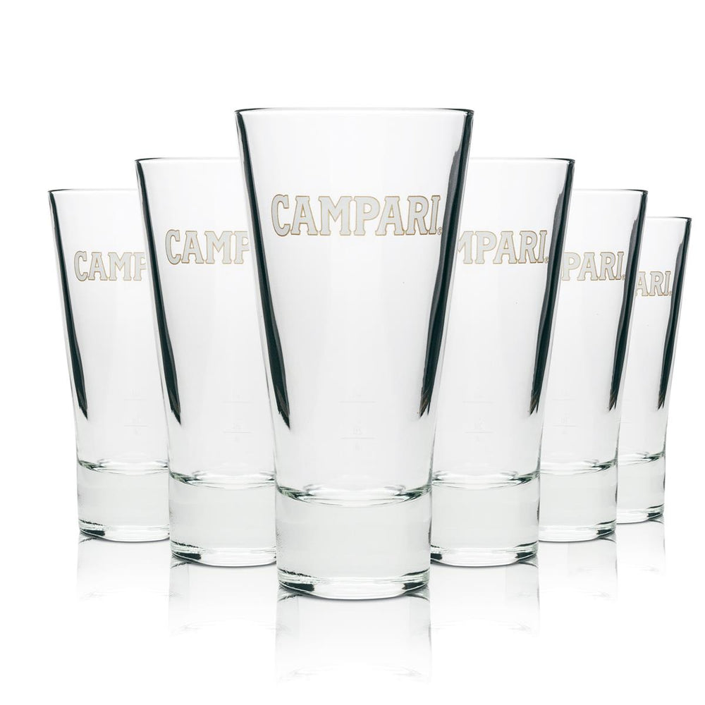 6 verres à long drink Campari Aperitif 35 cl
