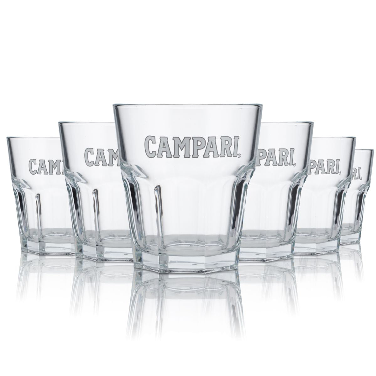 6 verres Campari 0,36 l Rock Tumbler Contour en verre Verres à cocktail Longdrink Set