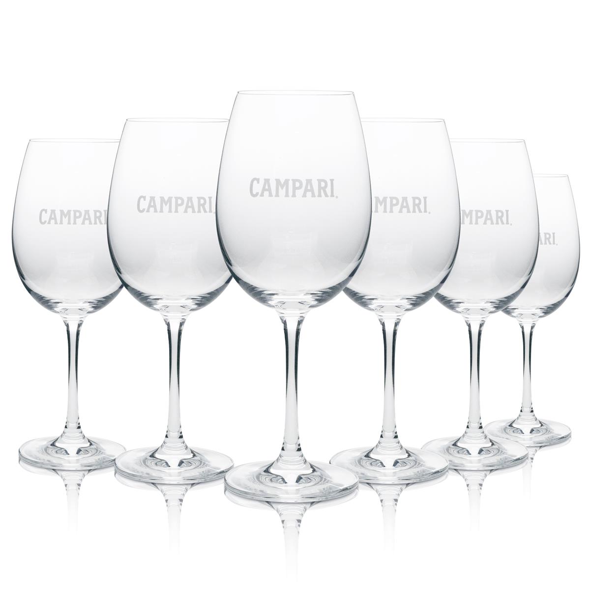 6 verres à vin Campari Wermut 48 cl Rastal