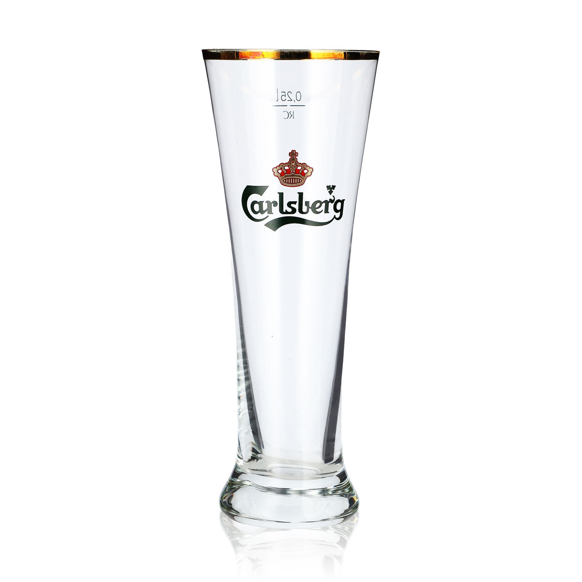 6 verres à bière Carlsberg de 0,25 l, forme tulipe, bord doré (lot de 6) – Vue 2