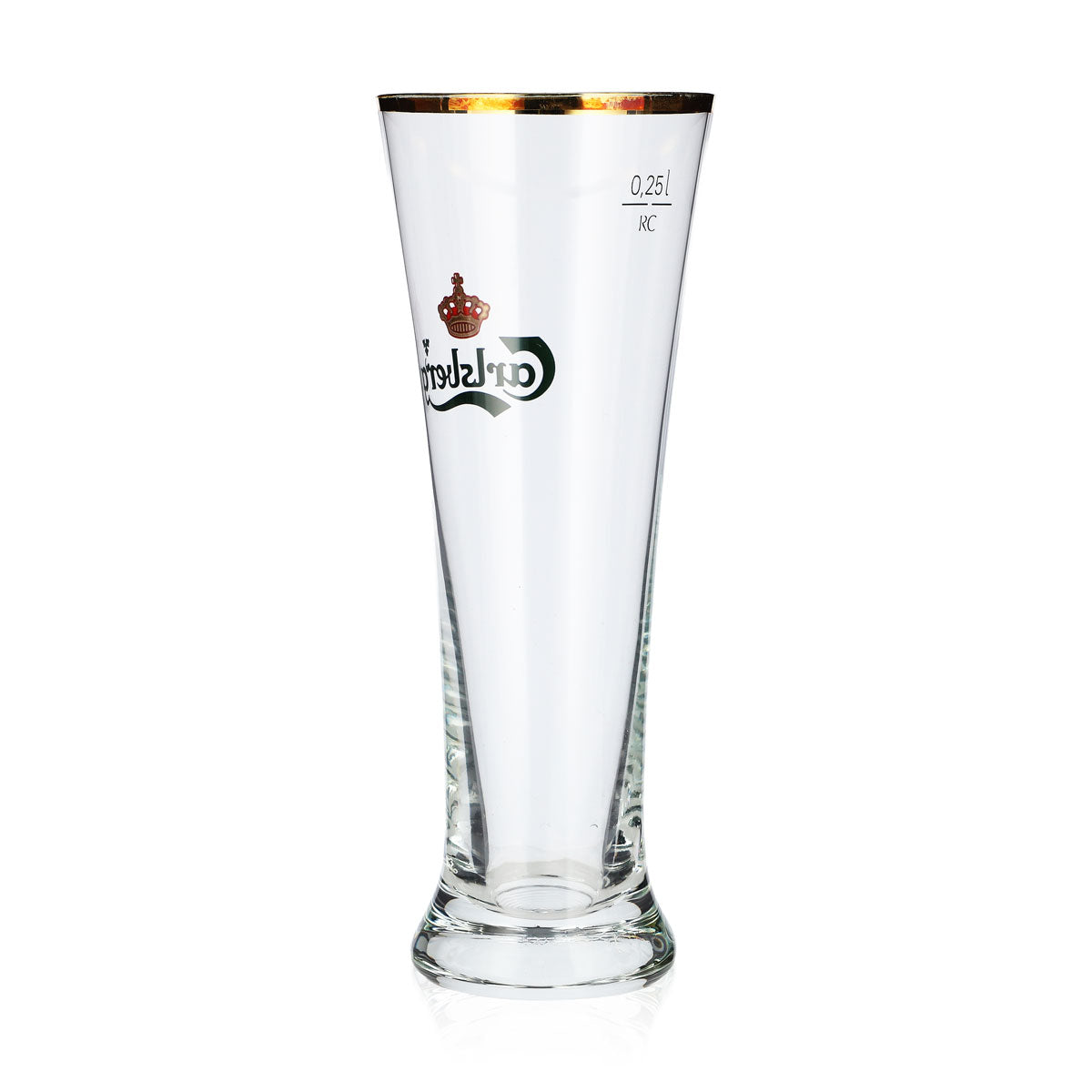 6 verres à bière Carlsberg de 0,25 l, forme tulipe, bord doré (lot de 6) – Vue 4