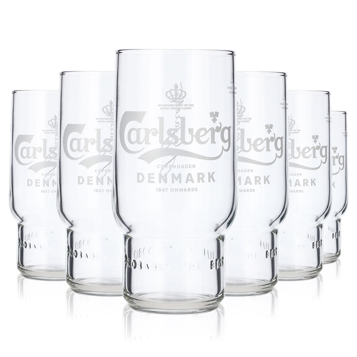 6 verres à bière Carlsberg 0,5 l Verres à bière Tumbler Verre à bière Mug Logo blanc – Vue 6