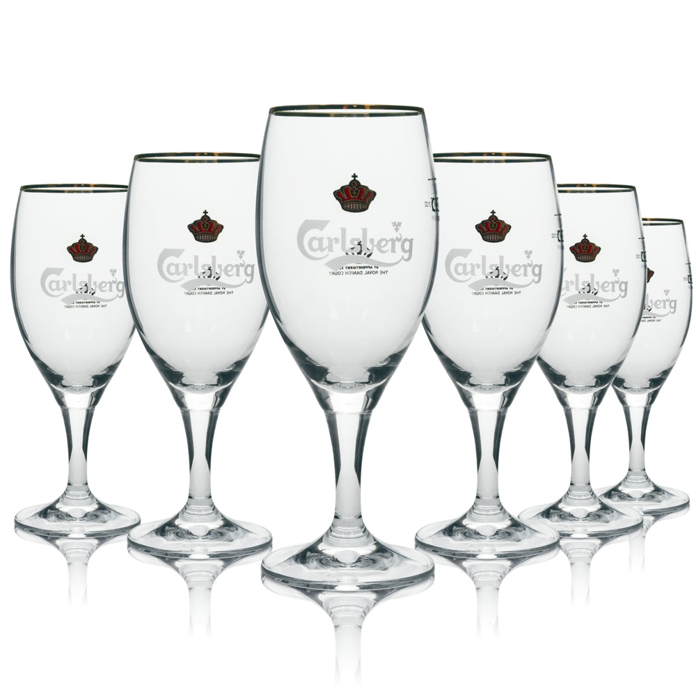 6x Verre à bière Carlsberg avec bord doré 200 ml Ritzenhoff