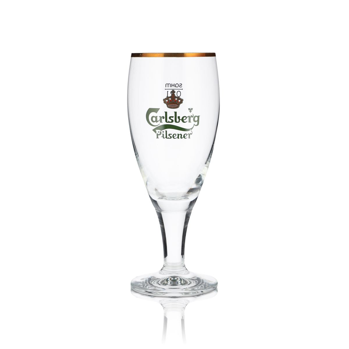 6x Carlsberg verre 0,2l coupe tulipe bord doré set de verres à bière blonde brasserie Danemark – Vue 2