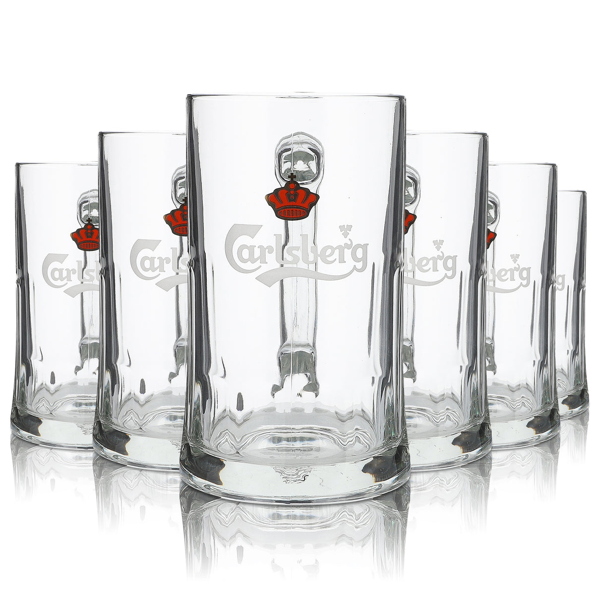 6x Carlsberg Verre 0,5 l Chope à bière Seidel Humpen Verres à bière Set Brasserie Pilsener – Vue 6