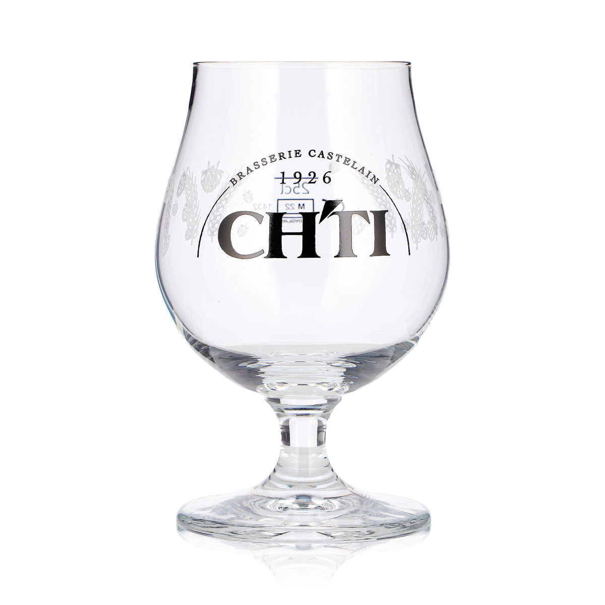 Lot de 6 verres à bière Castelain de 0,25 l, forme tulipe, motif « CH'TI 1926 Weizen » – Vue 3