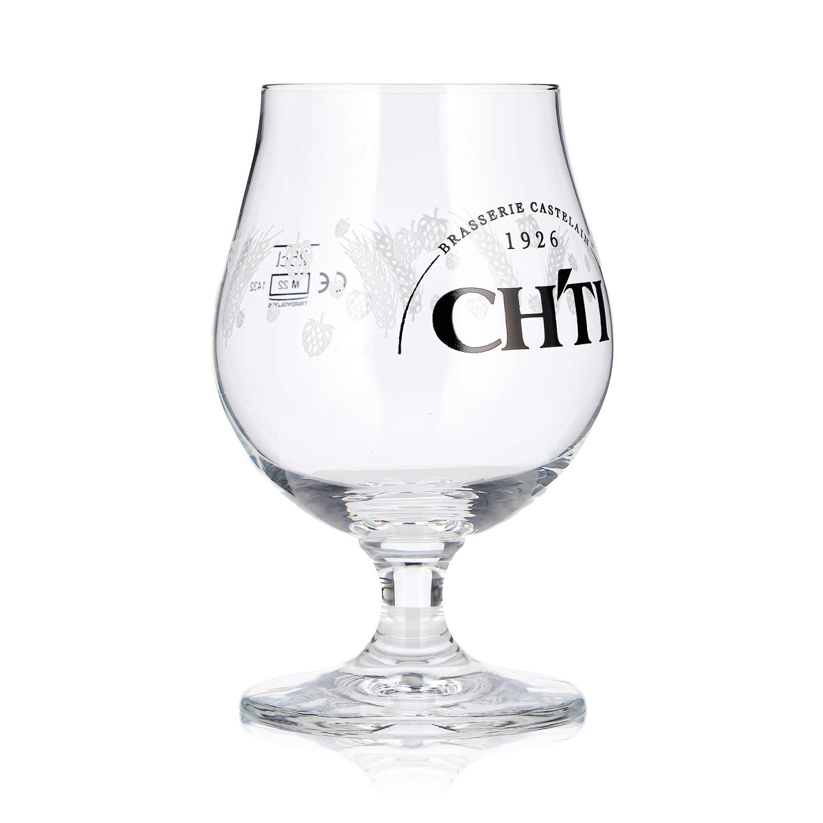 Lot de 6 verres à bière Castelain de 0,25 l, forme tulipe, motif « CH'TI 1926 Weizen » – Vue 4