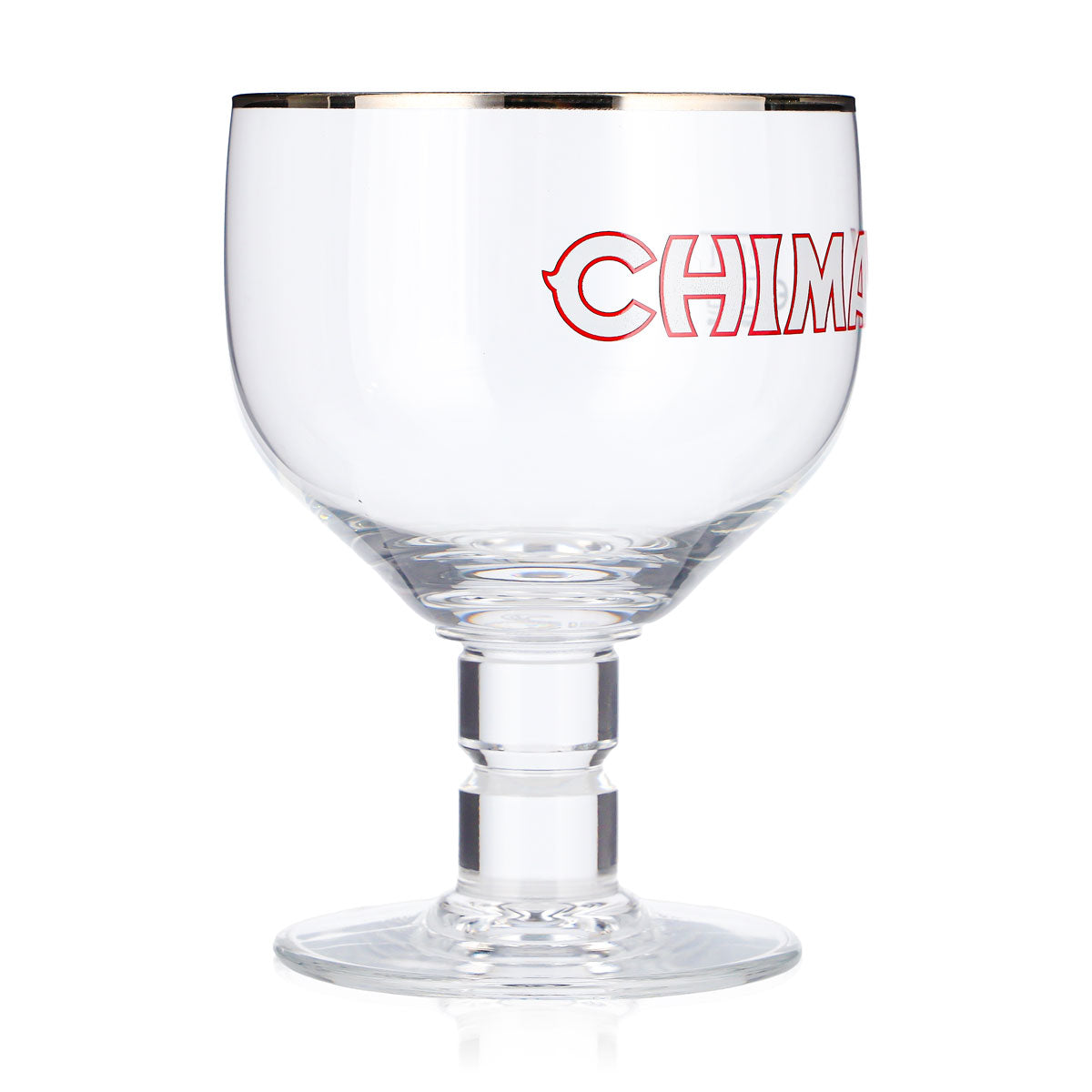 Lot de 6 verres à bière Chimay de 0,25 l, forme coupe, bord argenté, Belgique (lot de 6) – Vue 3
