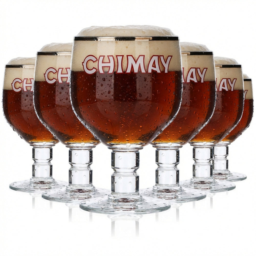 6 verres à bière Chimay Trappisten Belgique 0,5 l, forme gobelet