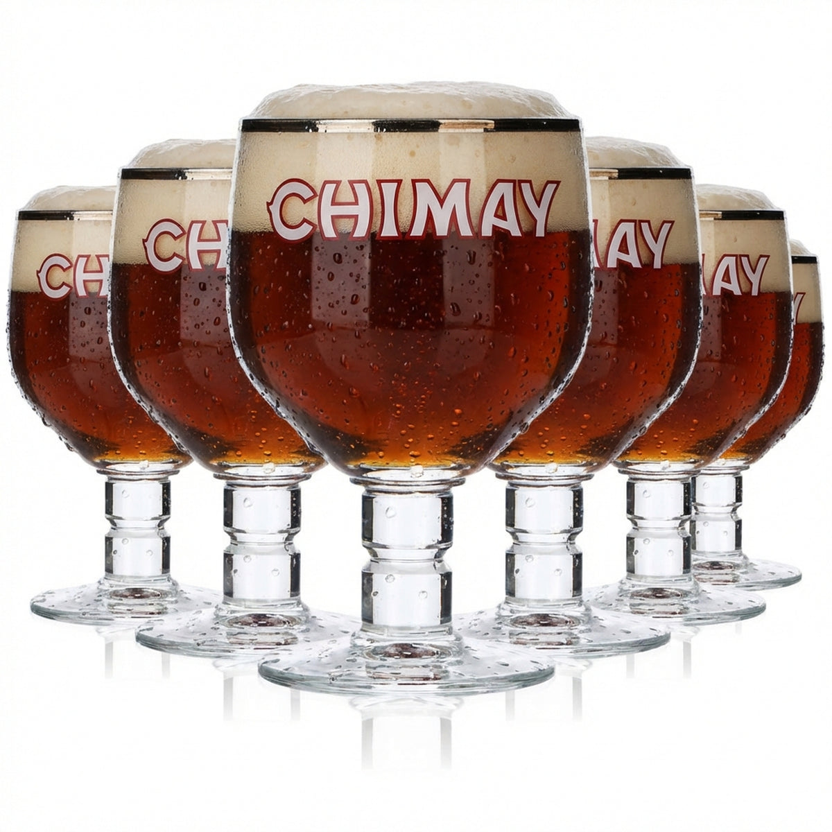 6 verres à bière Chimay Trappisten Belgique 0,5 l, forme gobelet