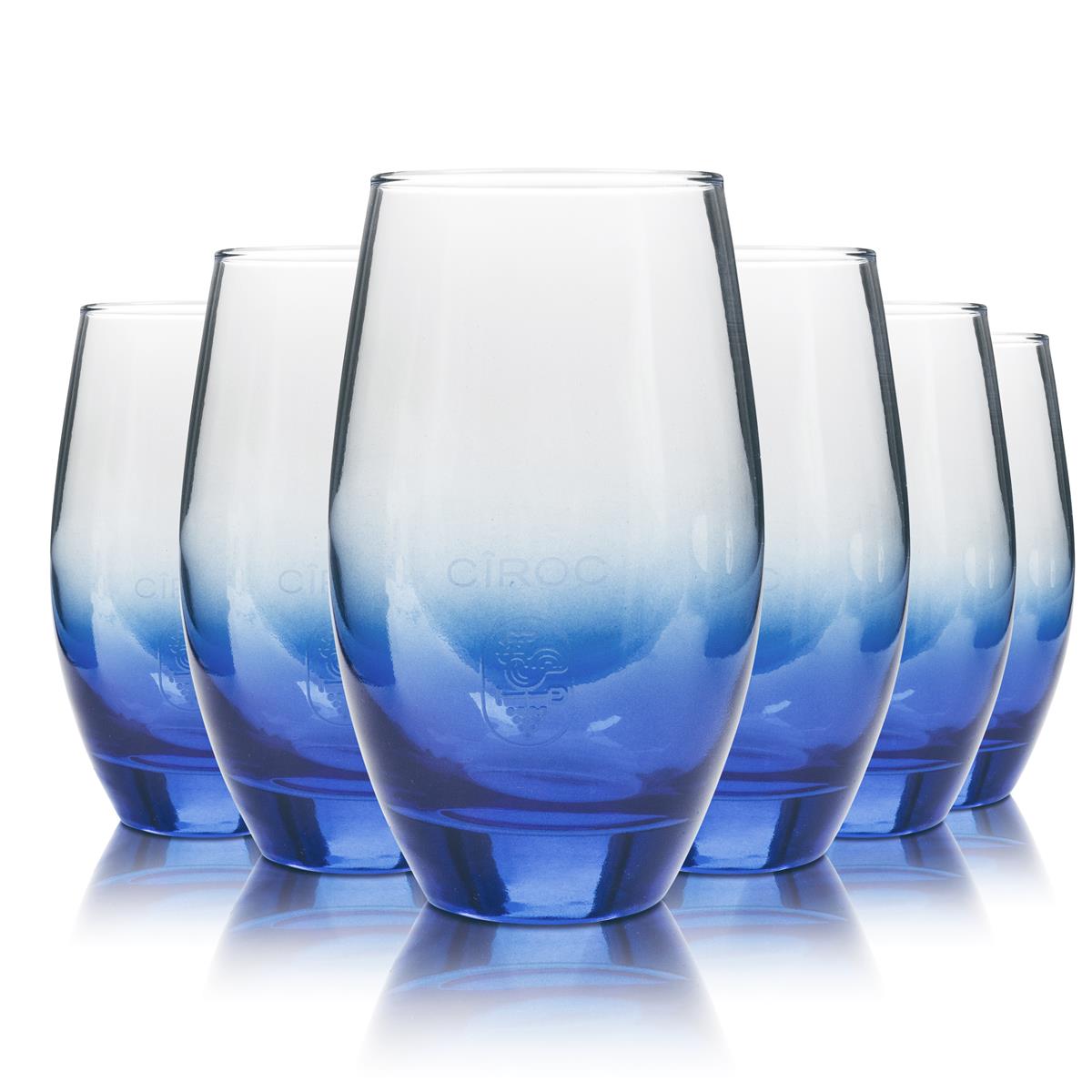 6 verres à long drink Ciroc Vodka bleus