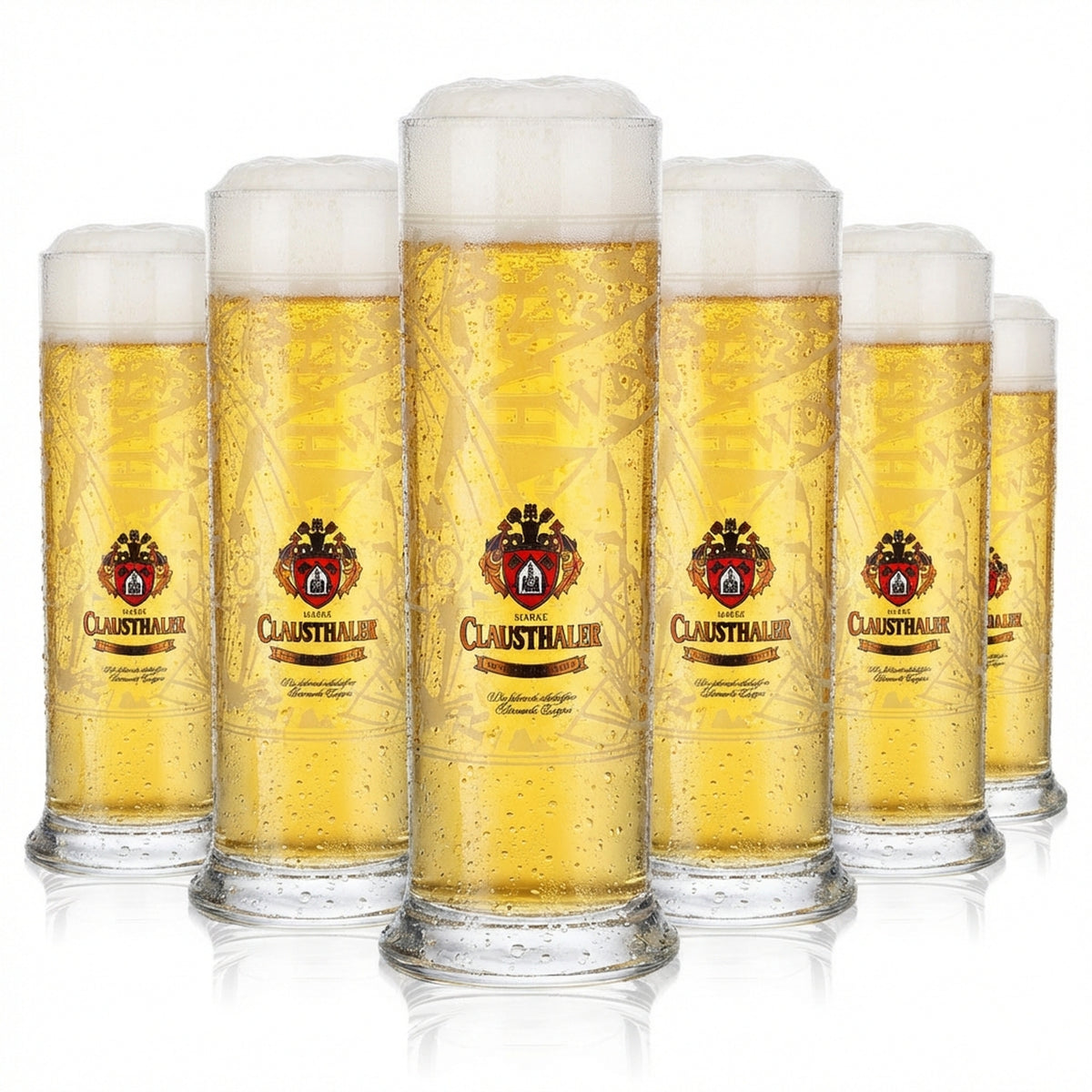 6 verres à bière Clausthaler 0,3 l, coupe Pokal World Sataniert Sahm Berlin