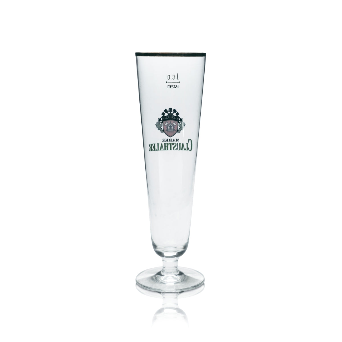 6 verres à bière Clausthaler 0,3 l, forme tulipe, bord doré, verres gastronomiques Pilsner pour bar – Vue 4