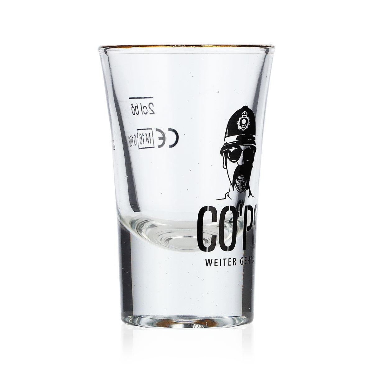 6 verres à rhum CO'PS de 2 cl : verres à shot, verres à bord doré, verres tumbler et verres à long drink (lot de 6) – Vue 2
