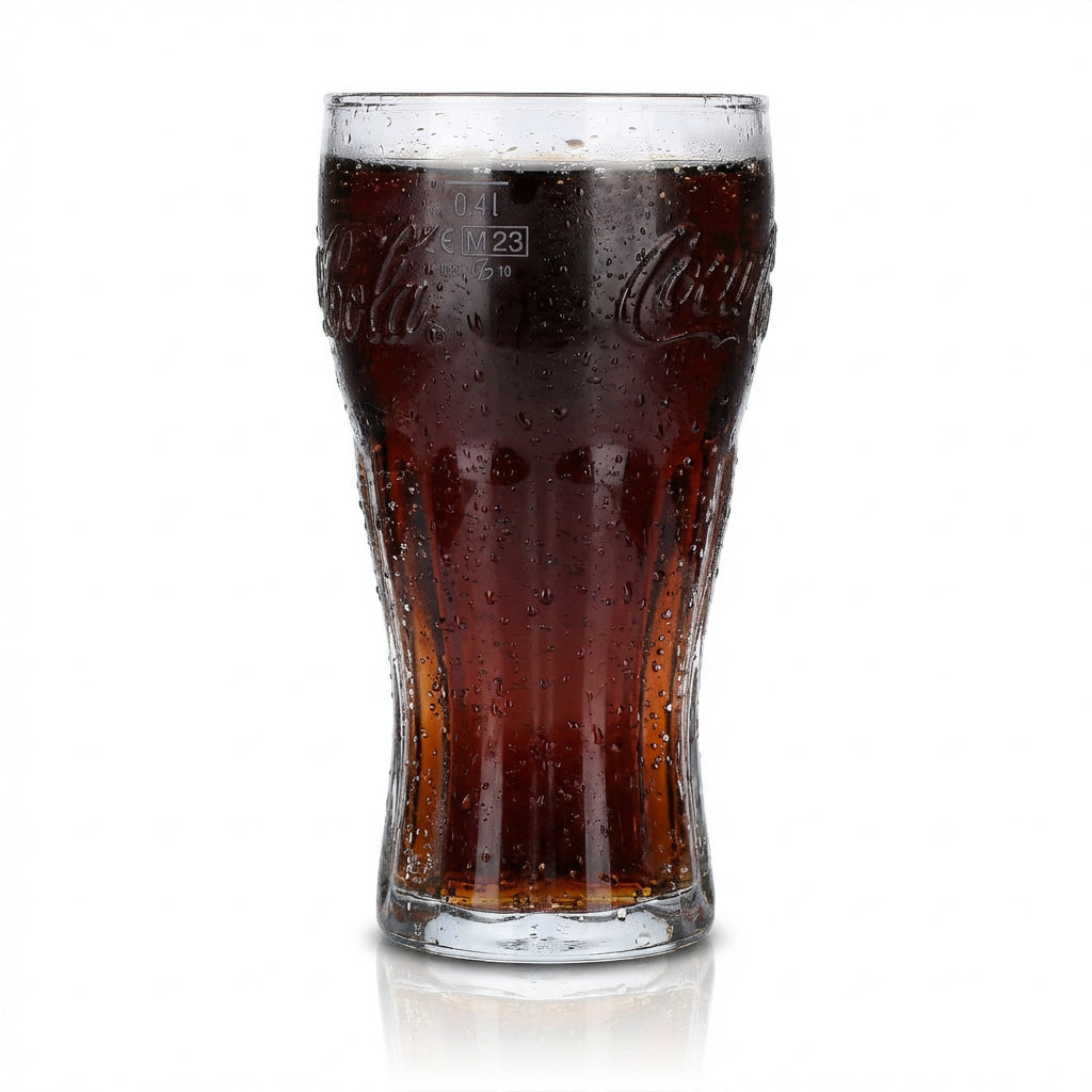6 verres Coca Cola 0,4 l pour boissons gazeuses, ensemble de verres à limonade avec inscription en relief iconique – Vue 2