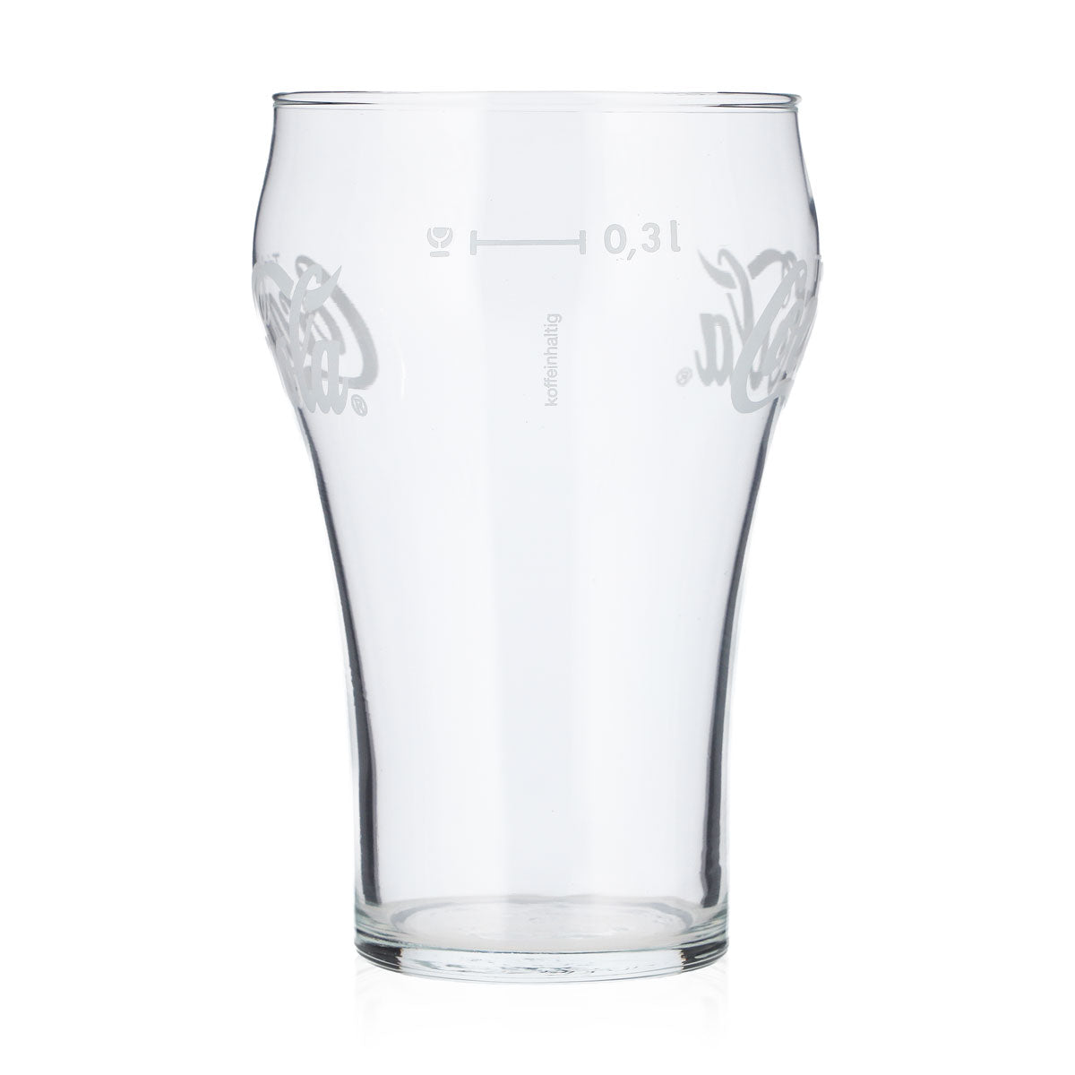 Lot de 6 verres à soda Coca-Cola de 0,3 l, verre profilé, logo blanc (lot de 6) – Vue 4