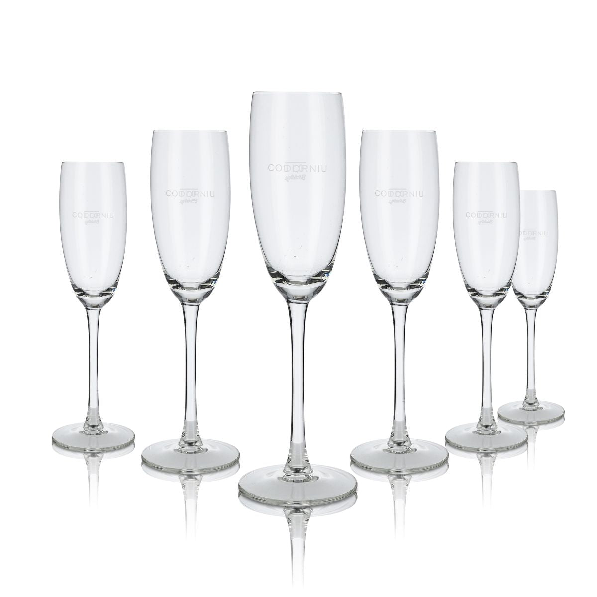6x Codorniu Verre à champagne Verres à champagne 0,1 l Modèle léger